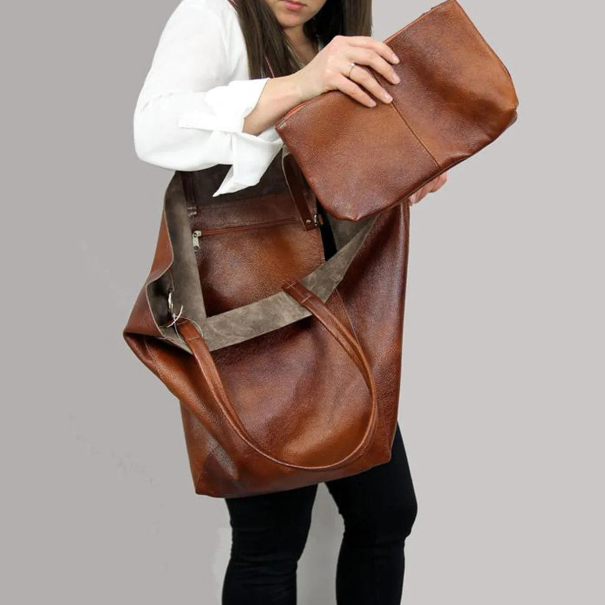 Sac Cabas Cuir Marion : Élégance & Praticité Quotidienne