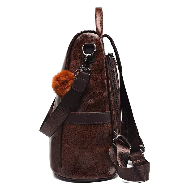 Sac à Dos Femme Cuir Végan Antivol Caroline