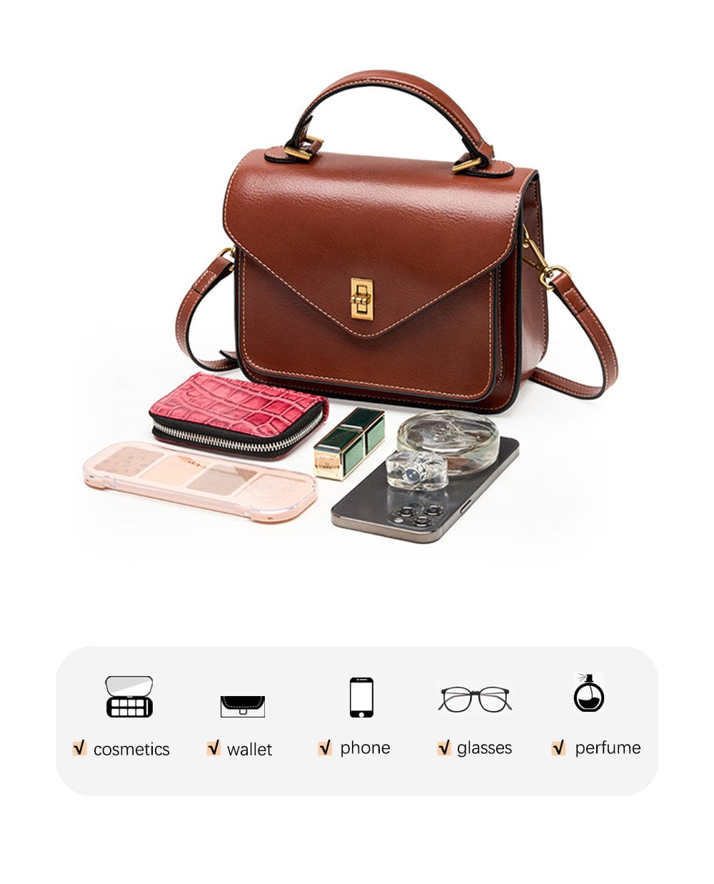 Sac Bandoulière Cuir Adele Femme