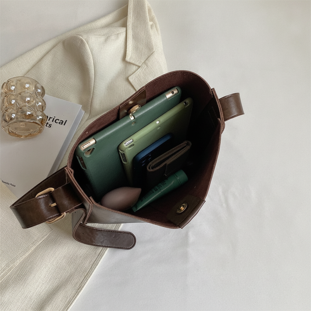 Sac Bandoulière Fourre-Tout en Cuir Vegan Chic