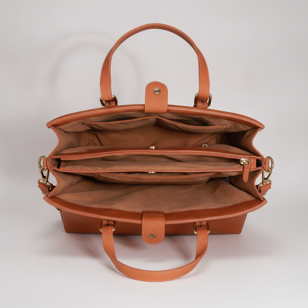 Sac Cabas Cuir Vegan Chic pour Ordinateur Portable