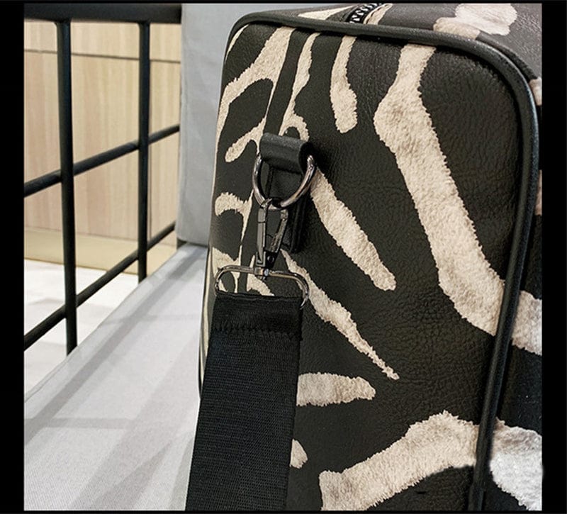 Sac de Voyage Cuir Femme Elena Motif Zèbre
