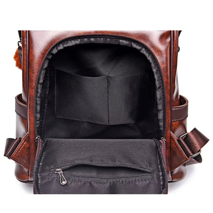 Sac à Dos Femme Cuir Végan Antivol Caroline
