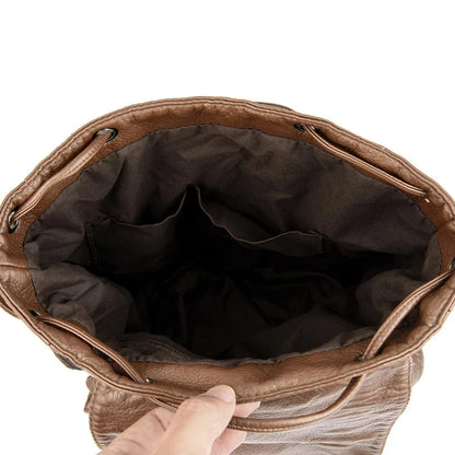 Sac à Dos Bleu Cuir Vegan Femme