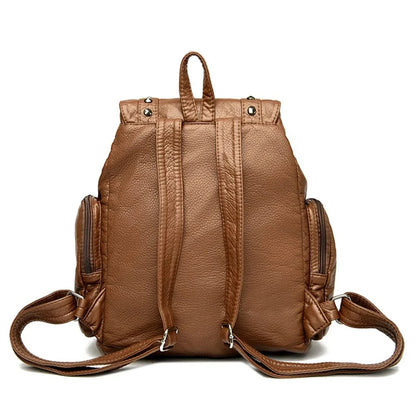 Sac à Dos Bleu Cuir Vegan Femme
