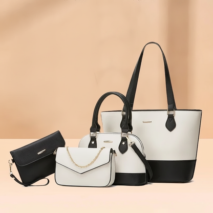 Ensemble Sac Cabas 4-en-1 Cuir Vegan Camille