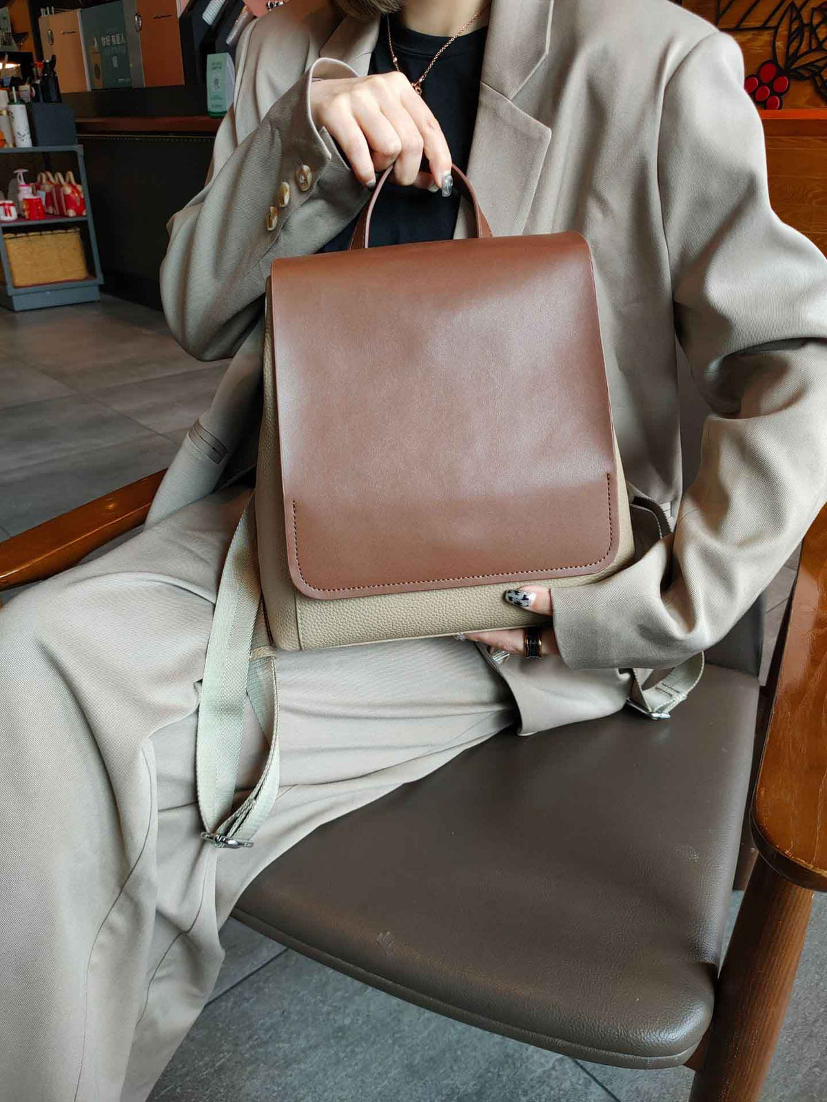 Sac à Dos Cuir Femme Iris Luxe