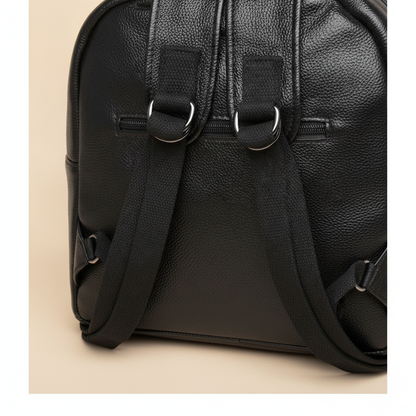 Sac à Dos Cuir Femme Crocodile Noir