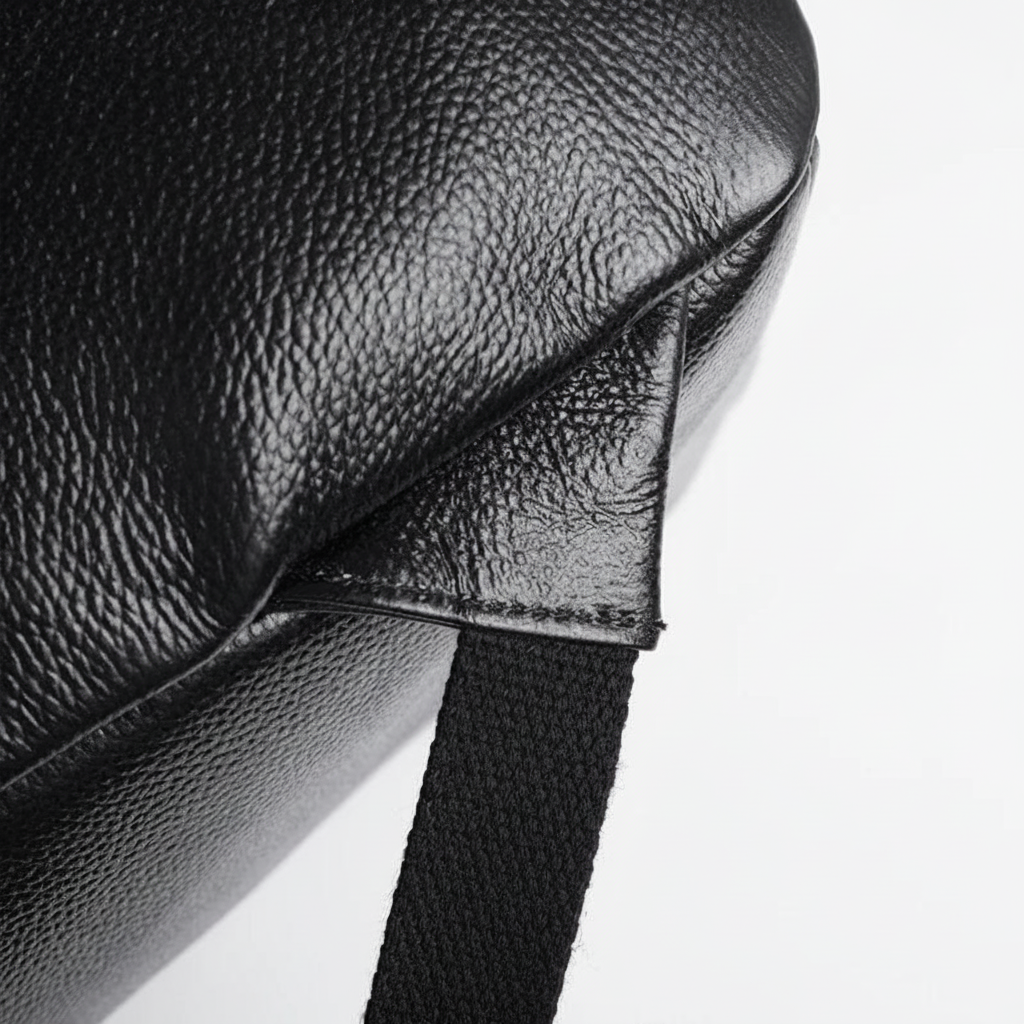 Sac à Dos Cuir Femme Crocodile Noir