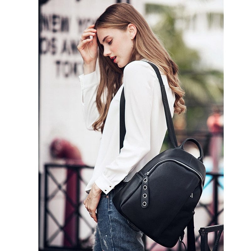 Sac à Dos Cuir Femme Ambre - Chic & Artisanal