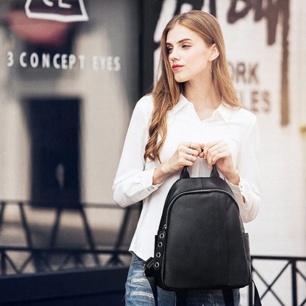 Sac à Dos Cuir Femme Ambre - Chic & Artisanal