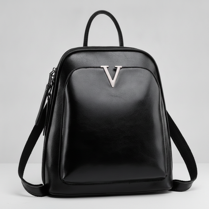 Sac à Dos Cuir Verni Femme Alba Imperméable