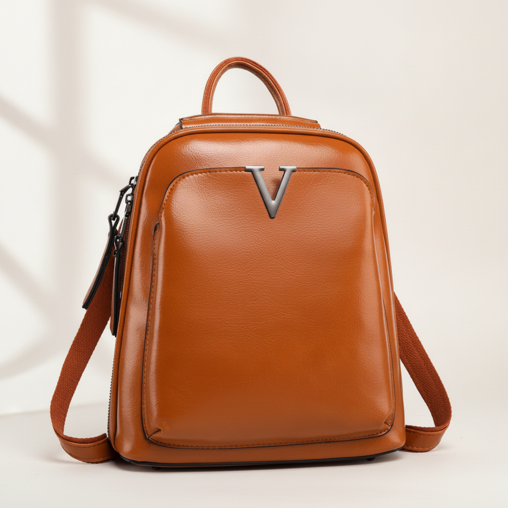 Sac à Dos Cuir Verni Femme Alba Imperméable