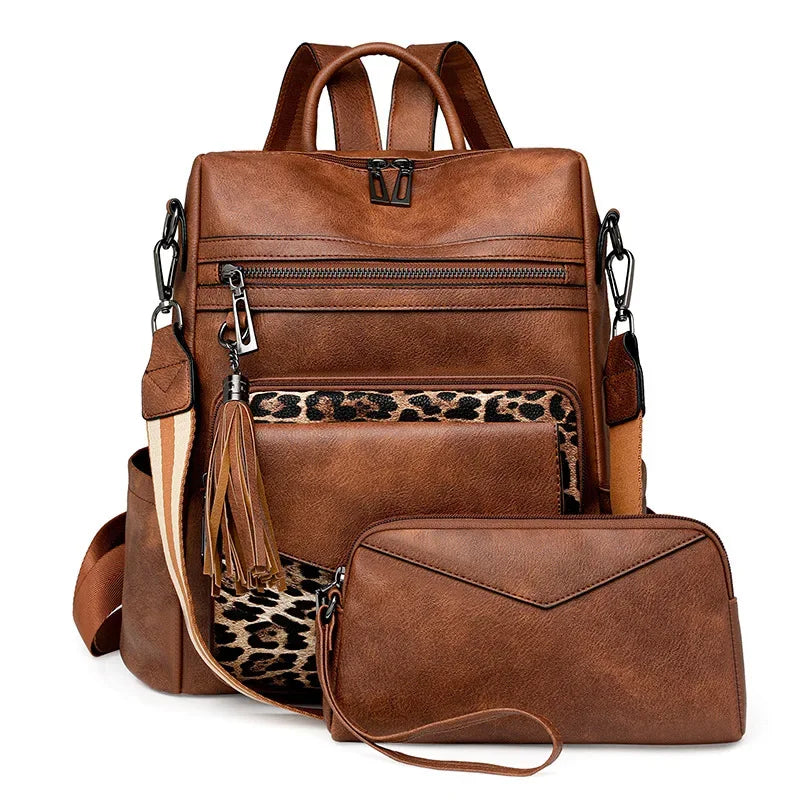 Sac à Dos Cuir Vegan Amelia Femme - Tendance & Organisé