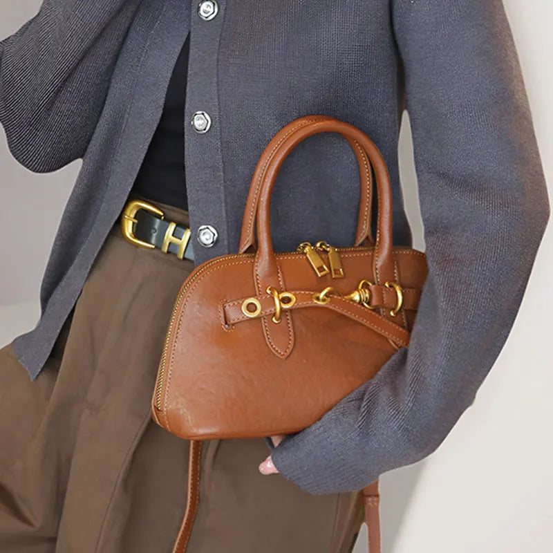 Sac Bandoulière Cuir Véritable Lyra Femme
