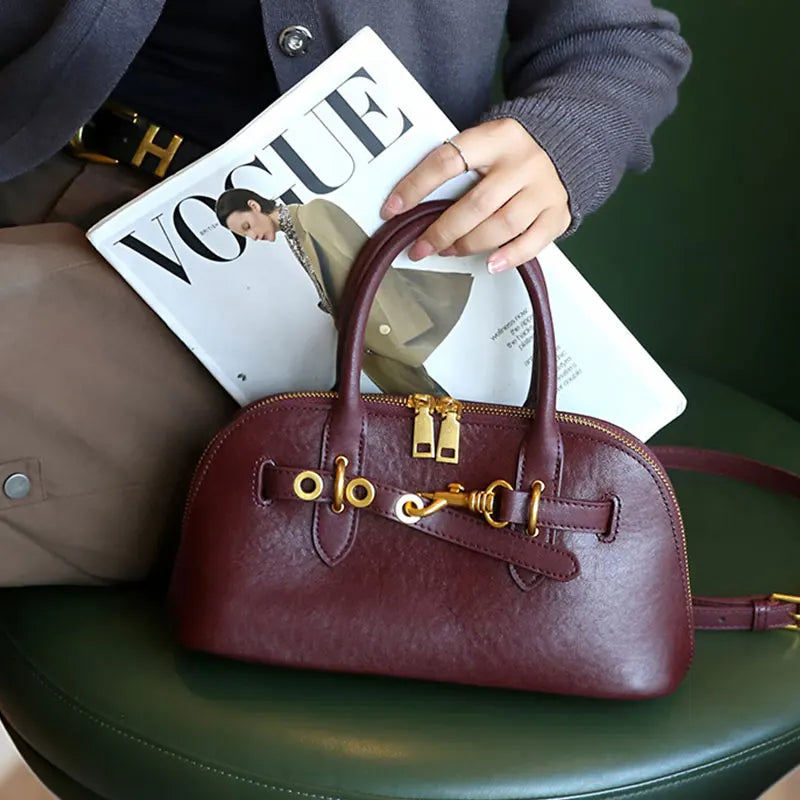 Sac Bandoulière Cuir Véritable Lyra Femme