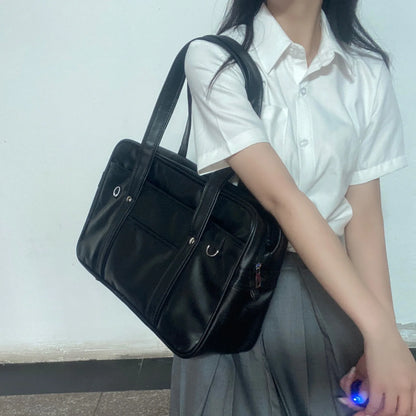 Sac Cabas Cuir PU Lisa : Chic & Pratique pour Lycéenne