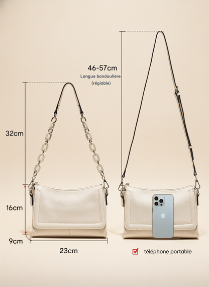 Sac Bandoulière Cuir Sarah Femme