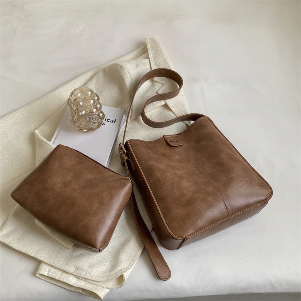Sac bandoulière cuir - Violette