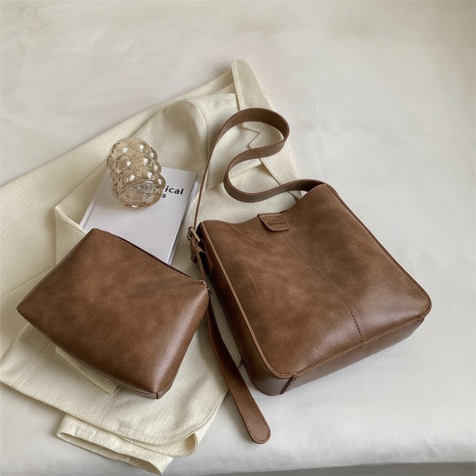 Sac bandoulière cuir - Violette