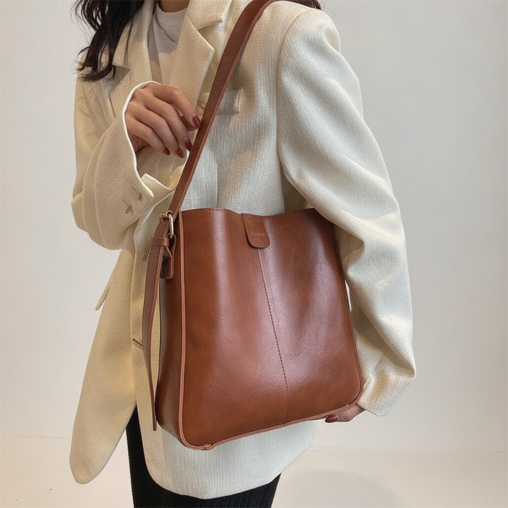 Sac Bandoulière Fourre-Tout en Cuir Vegan Chic