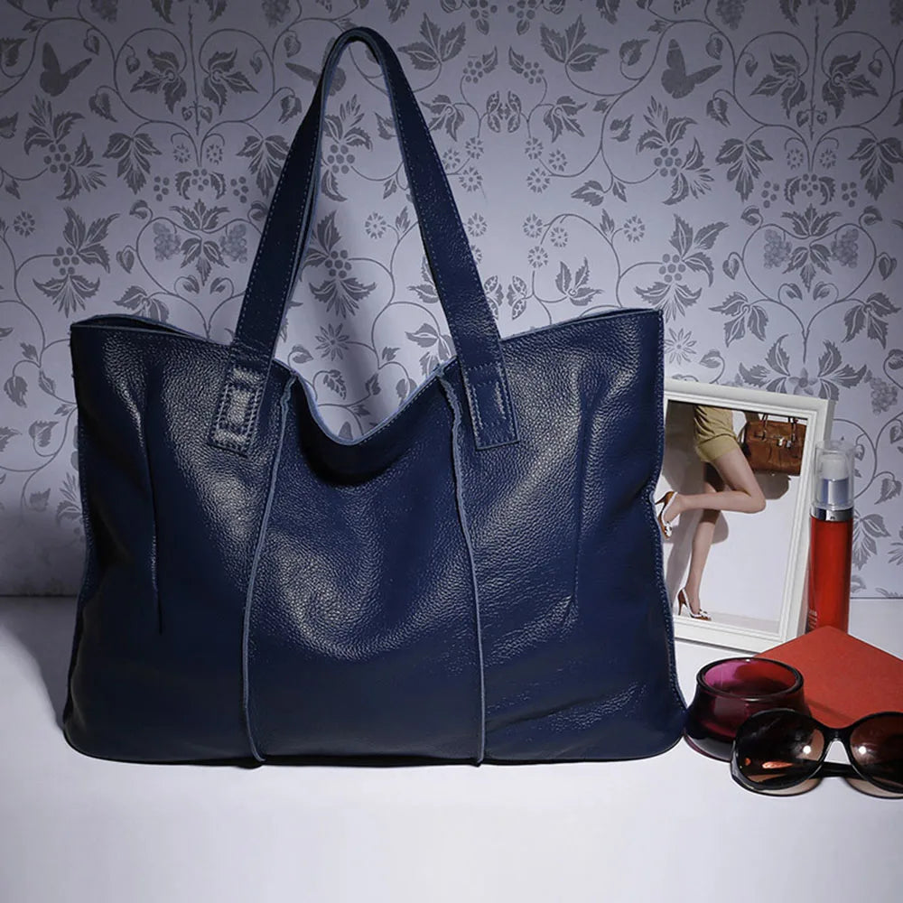Sac Cabas Cuir Sofia - Grand Format Fait Main