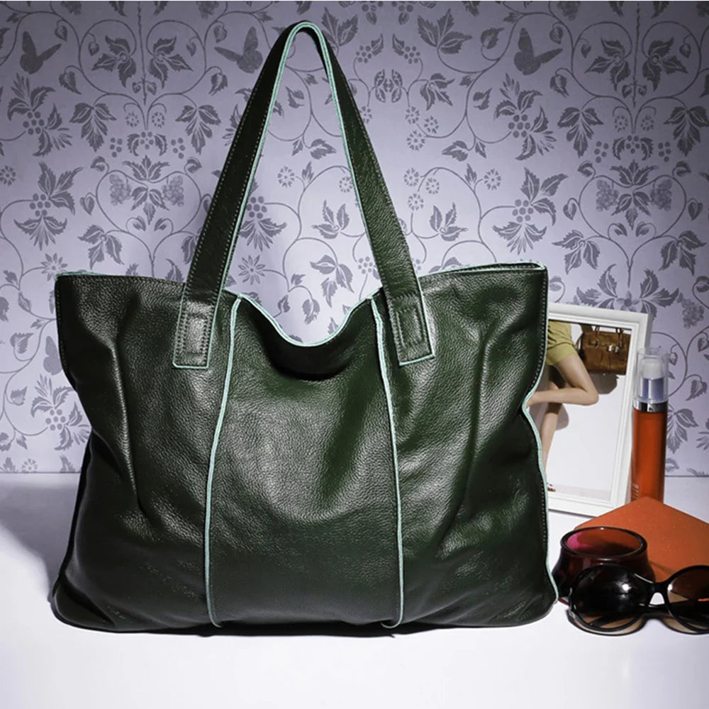 Sac Cabas Cuir Sofia - Grand Format Fait Main