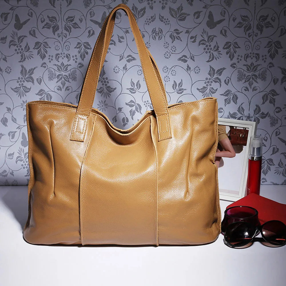 Sac Cabas Cuir Sofia - Grand Format Fait Main