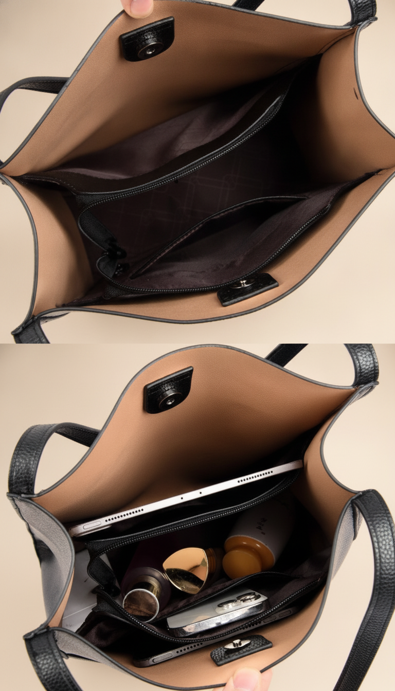 Sac Cabas Elodie Cuir Vegan Grande Capacité