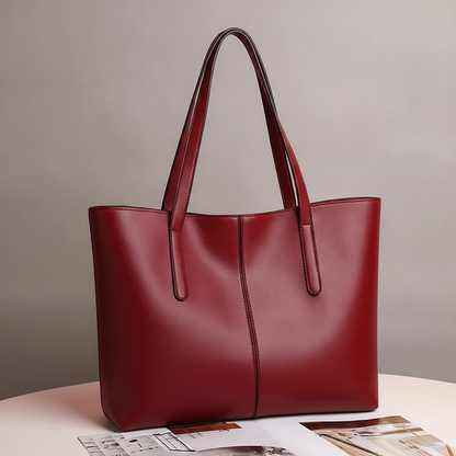 Sac Cabas Rouge Cuir Vegan Chic et Spacieux