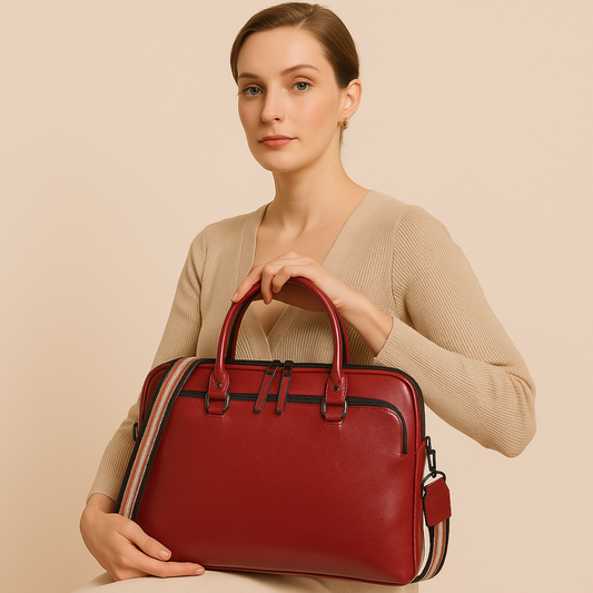 Sac ordinateur cuir - Maëlle