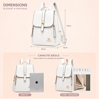 Sac à Dos Blanc Cuir Vegan Chic & Pratique
