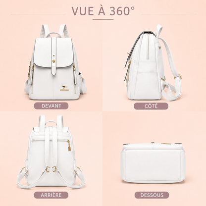 Sac à Dos Blanc Cuir Vegan Chic & Pratique